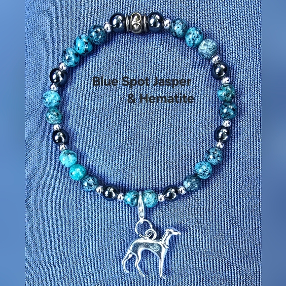 Semi-Precious Stone Unisex Greyhound Bracelets & Rainbow Bridge Memorial Brac. - Picture 7 of 10